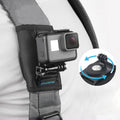 RUIGPRO Mochila con cierre de gancho y bucle Rec-Mounts Clip Clamp Mount con tornillo para GoPro HERO9 Black / HERO8 Black /7/6/5/5 Session /4 Session /4/3+ /3/2/1, DJI Osmo Action, Xiaoyiy otras cámaras de acción, Hook and Loop Fastener Clip