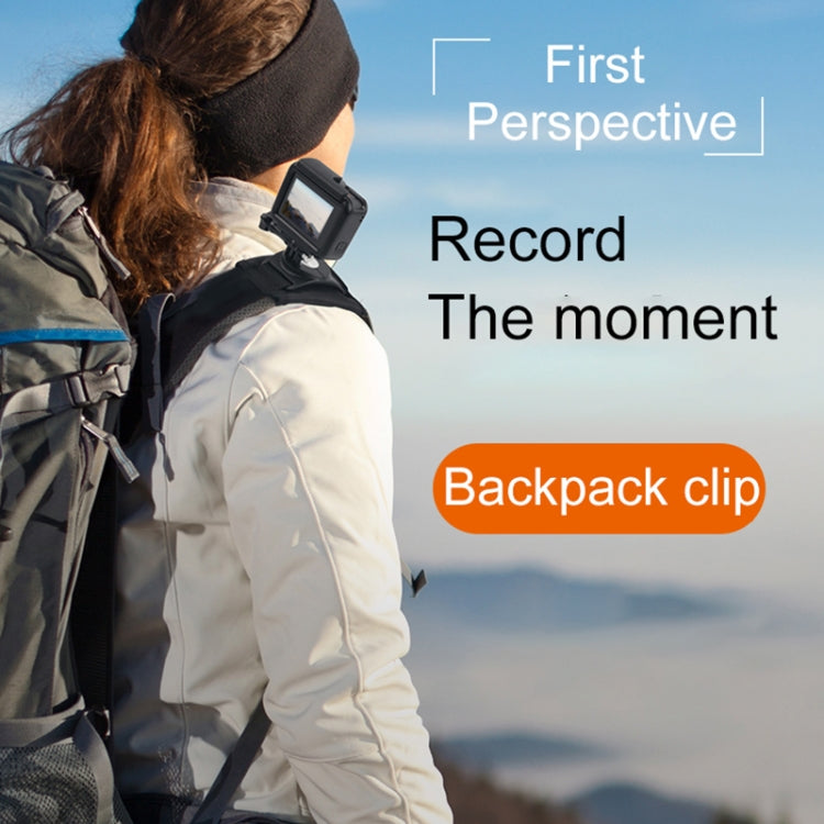 RUIGPRO Mochila con cierre de gancho y bucle Rec-Mounts Clip Clamp Mount con tornillo para GoPro HERO9 Black / HERO8 Black /7/6/5/5 Session /4 Session /4/3+ /3/2/1, DJI Osmo Action, Xiaoyiy otras cámaras de acción, Hook and Loop Fastener Clip