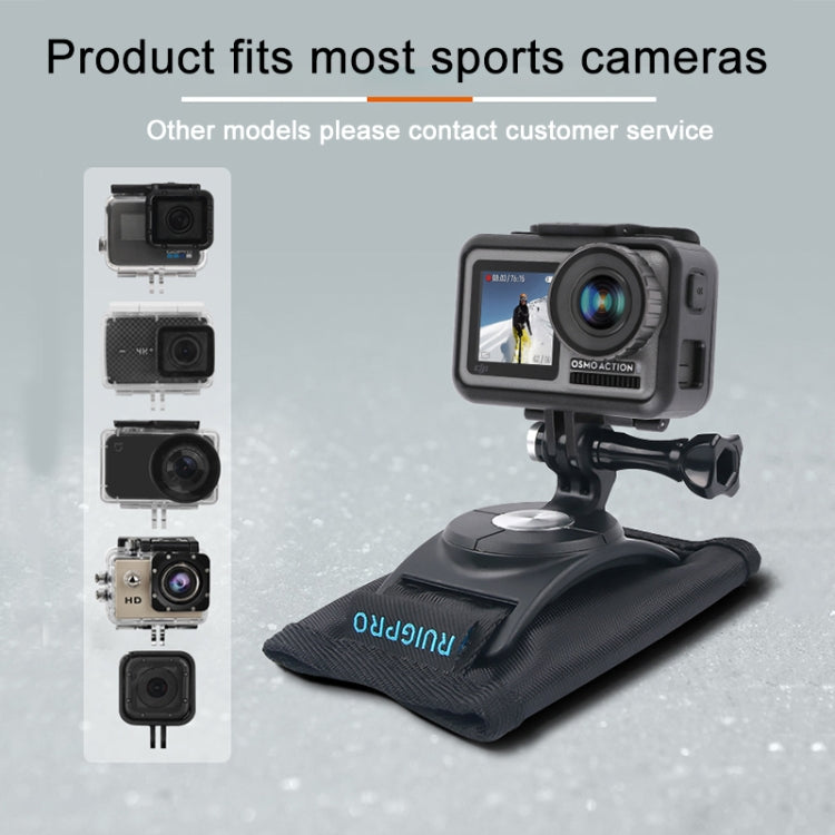 RUIGPRO Mochila con cierre de gancho y bucle Rec-Mounts Clip Clamp Mount con tornillo para GoPro HERO9 Black / HERO8 Black /7/6/5/5 Session /4 Session /4/3+ /3/2/1, DJI Osmo Action, Xiaoyiy otras cámaras de acción, Hook and Loop Fastener Clip