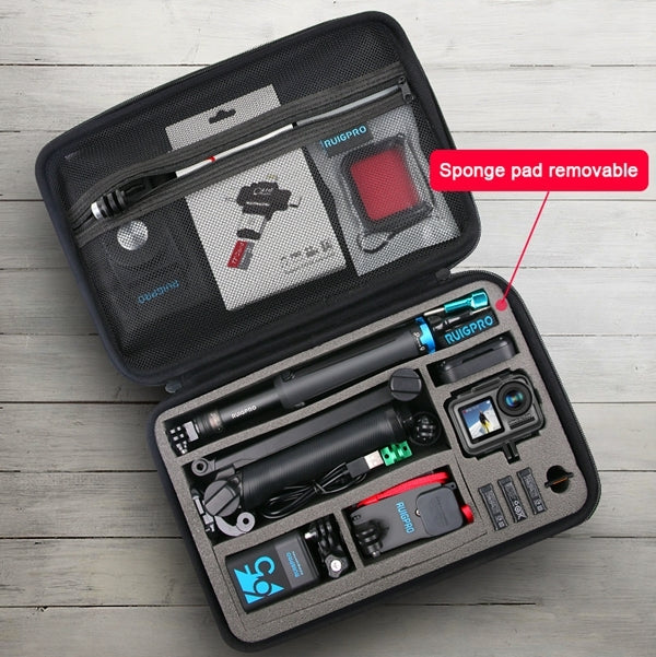 RUIGPRO Caja portátil impermeable a prueba de golpes para DJI Osmo Action, tamaño: 17,3 cm x 12,3 cm x 6,5 cm, Small