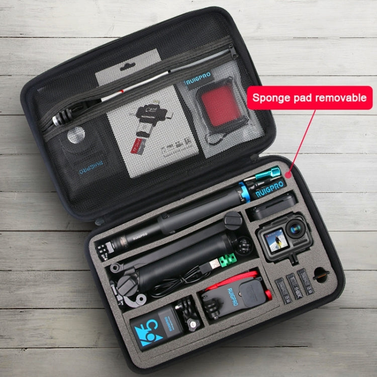 RUIGPRO Caja portátil impermeable a prueba de golpes para DJI Osmo Action, tamaño: 33,5 cm x 22,7 cm x 6,3 cm, Large