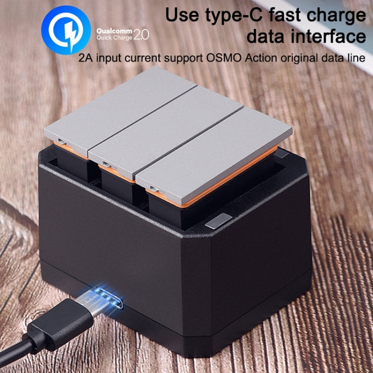 Cargador de Baterías Triple USB con Luz Indicadora LED para DJI OSMO Action, Charger