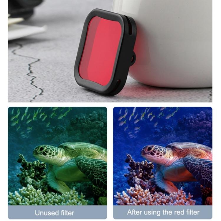 Filtro de lente de color de buceo para DJI Osmo Action 1, Red, Purple, Pink