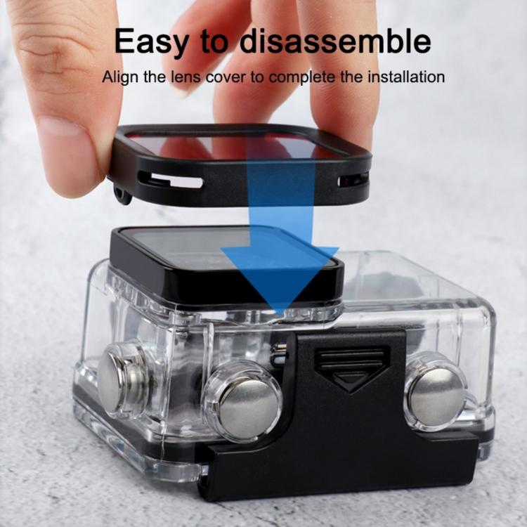 Filtro de lente de color de buceo para DJI Osmo Action 1, Red, Purple, Pink