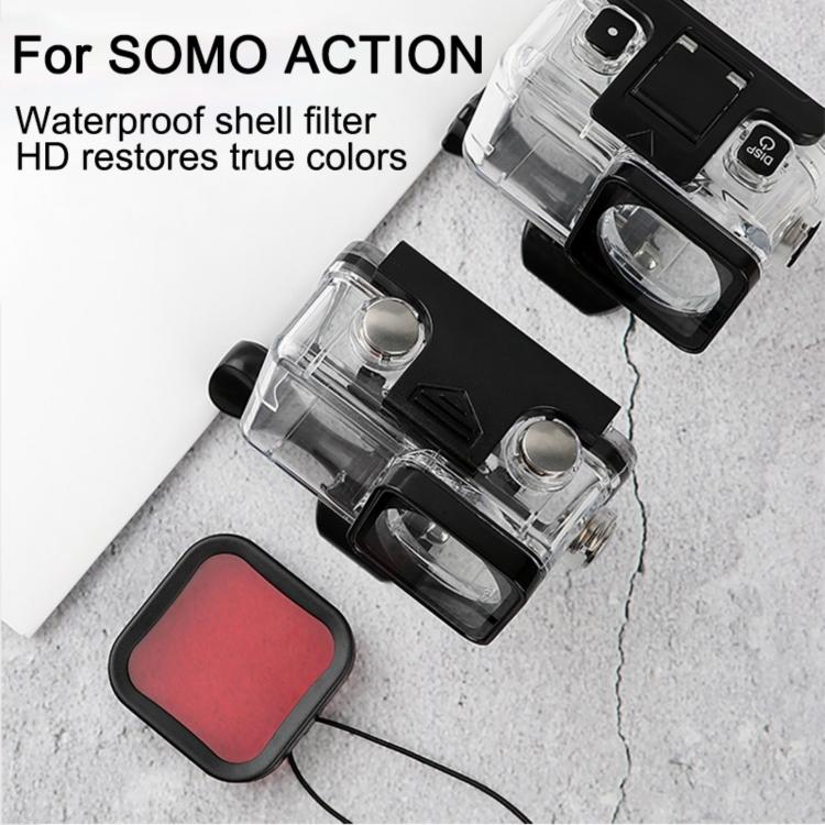 Filtro de lente de color de buceo para DJI Osmo Action 1, Red, Purple, Pink