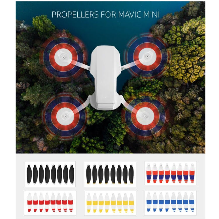 8 unids/set Sunnylife 4726F-CS hélices de ala de liberación rápida de bajo ruido accesorios para drones para DJI Mavic Mini, 4726F-CS (Blue), 4726F-CS (Red), 4726F-CS (Yellow)