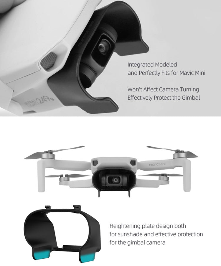 Parasol antideslumbrante para lente de cámara Sunnylife MM-Q9264 para DJI Mavic mini, For DJI Mavic mini