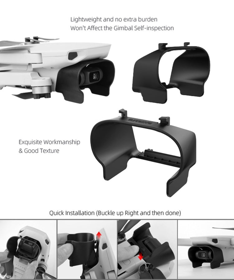 Parasol antideslumbrante para lente de cámara Sunnylife MM-Q9264 para DJI Mavic mini, For DJI Mavic mini
