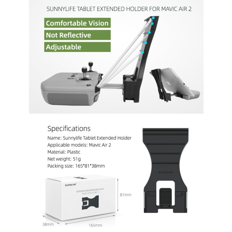 Sunnylife AIR2-Q9293 Soporte de extensión de placa de control remoto para DJI Mavic Air 2