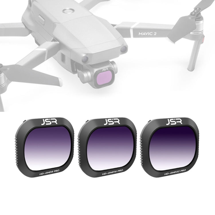 JSR Drone 3 en 1 Filtro de lente degradado GND8+GND16+GND32 para DJI MAVIC 2 Pro, GND8+GND16+GND32