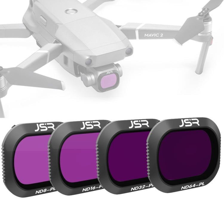 JSR Drone 4 en 1 ND8PL+ND16PL+ND32PL+ND64PL Filtro de lente para DJI MAVIC 2 Pro, ND8PL+ND16PL+ND32PL+ND64PL