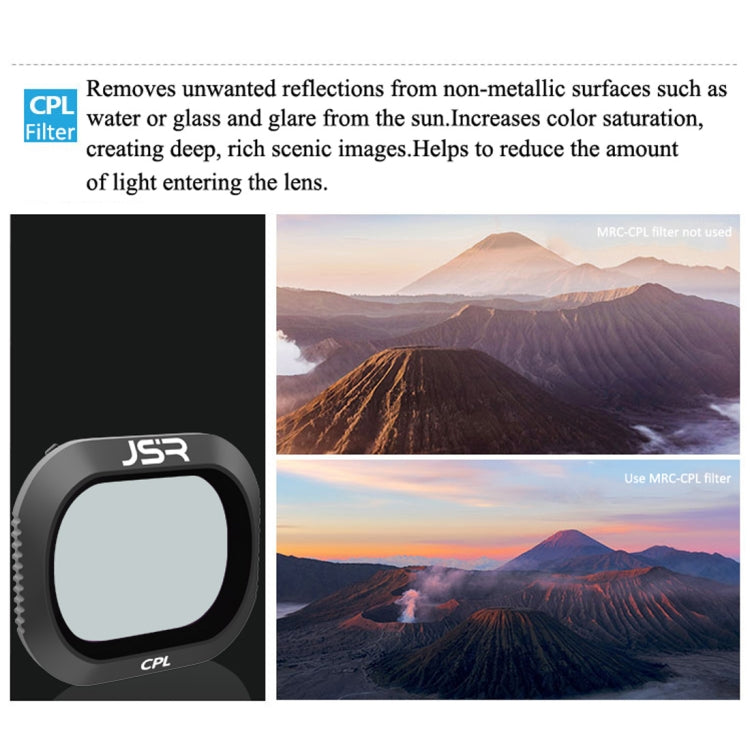 JSR Drone 5 en 1 UV+CPL+ND4+ND8+ND16 Filtro de lente para DJI MAVIC 2 Pro, UV+CPL+ND4+ND8+ND16