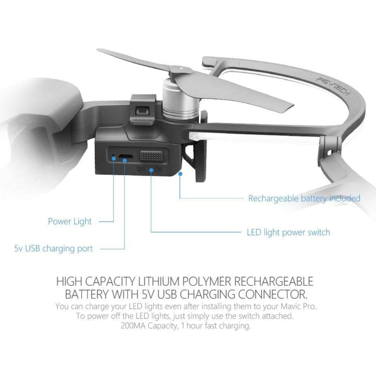 PGYTECH P-UN-034 Protector de hélice LED pintado con luz para DJ Mavic Air, For DJI Mavic Air