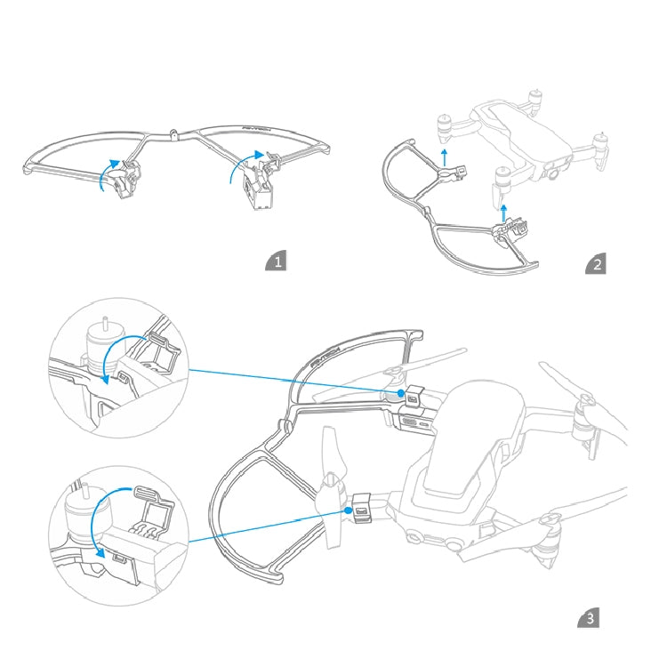 PGYTECH P-UN-034 Protector de hélice LED pintado con luz para DJ Mavic Air, For DJI Mavic Air