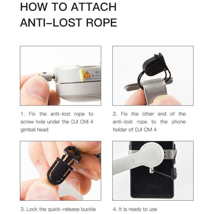 STARTRC Clip de Soporte para Teléfono Correa de Cuerda Antipérdida Anticaída para DJI OM4 / Osmo Mobile 3