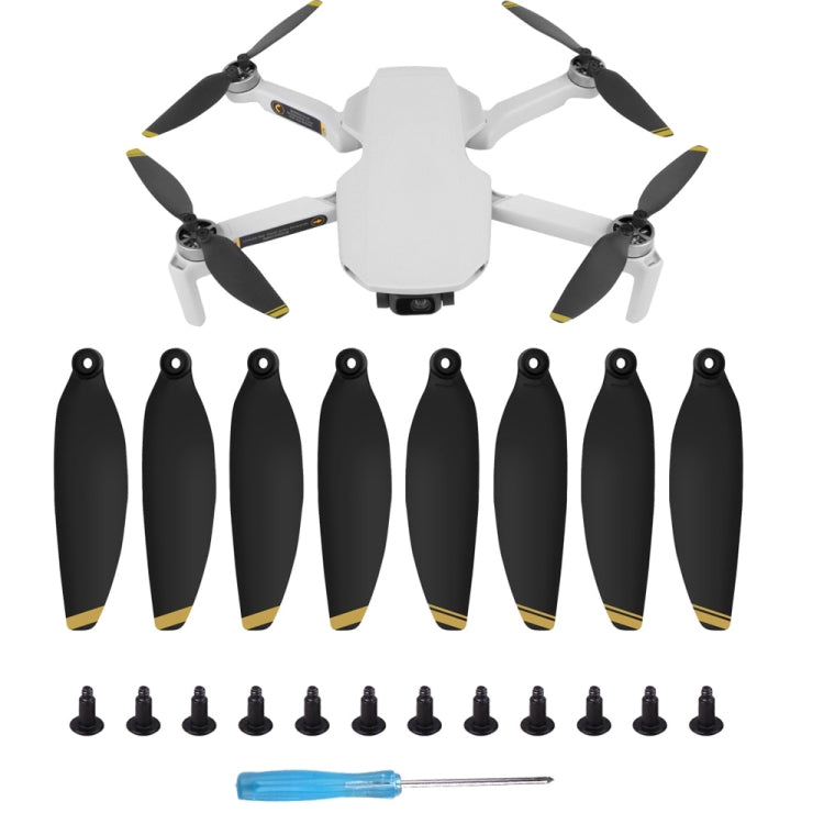 8 PCS/Set Sunnylife 4726F Hélices de ala de liberación rápida de bajo ruido para DJI Mini 2, For DJI Mini 2 Gold, For DJI Mini 2 Silver