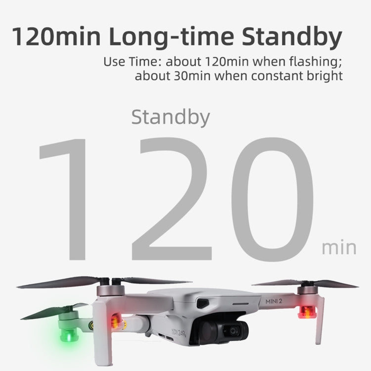 Luz indicadora de luz LED estroboscópica nocturna Sunnylife 2 verdes + 2 rojas para DJI Mavic 2 / Mini / Mavic Air 2 / FPV, Night Strobe Indicator