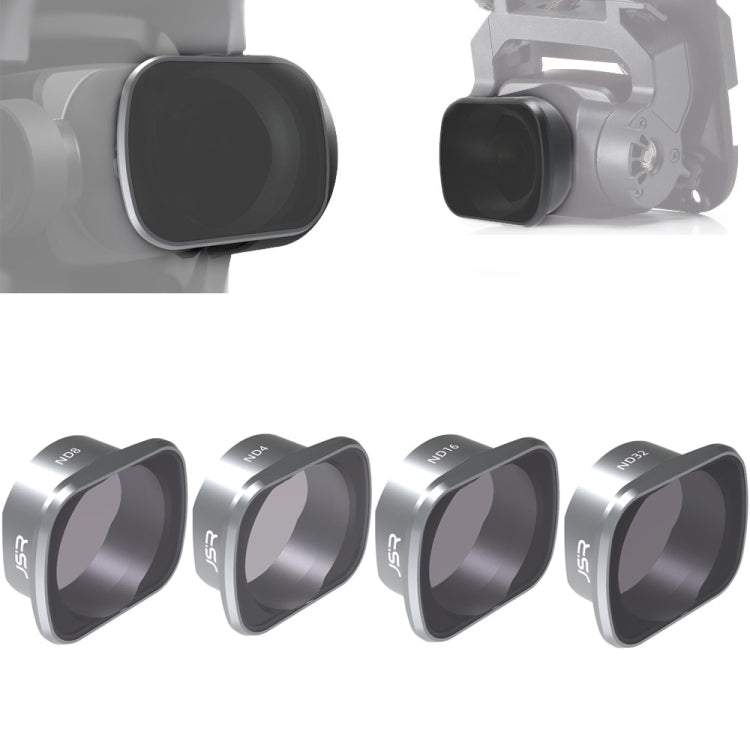 JSR KS 4 en 1 ND4+ND8+ND16+ND32 Filtro de lente para DJI FPV, marco de aleación de aluminio, 4 in 1 ND