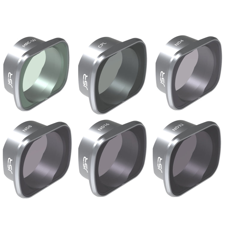 JSR KS 6 en 1 ND4+ND8+ND16+ND32+MCUV+CPL Filtro de lente para DJI FPV, marco de aleación de aluminio, 6 in 1