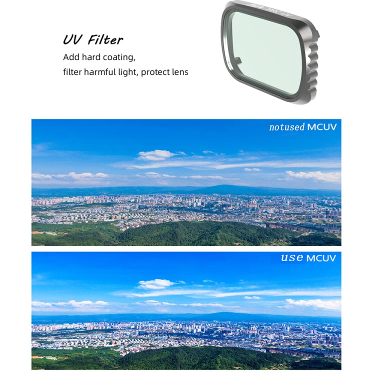 Filtro de lente JSR KS MCUV para DJI Air 2S, marco de aluminio, MCUV