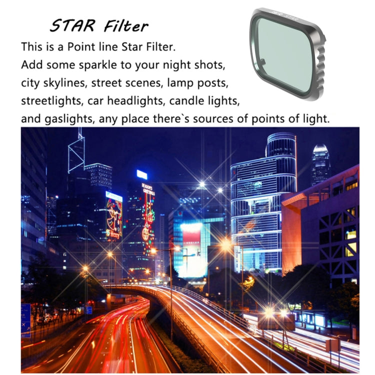 Filtro de lente efecto JSR KS STAR para DJI Air 2S, marco de aluminio, STAR
