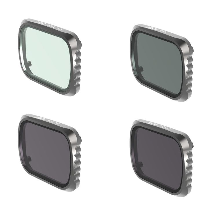 JSR KS 4 en 1 UV + CPL + ND16 + ND32 Filtro de lente para DJI Air 2S, marco de aluminio, UV + CPL + ND16 + ND32