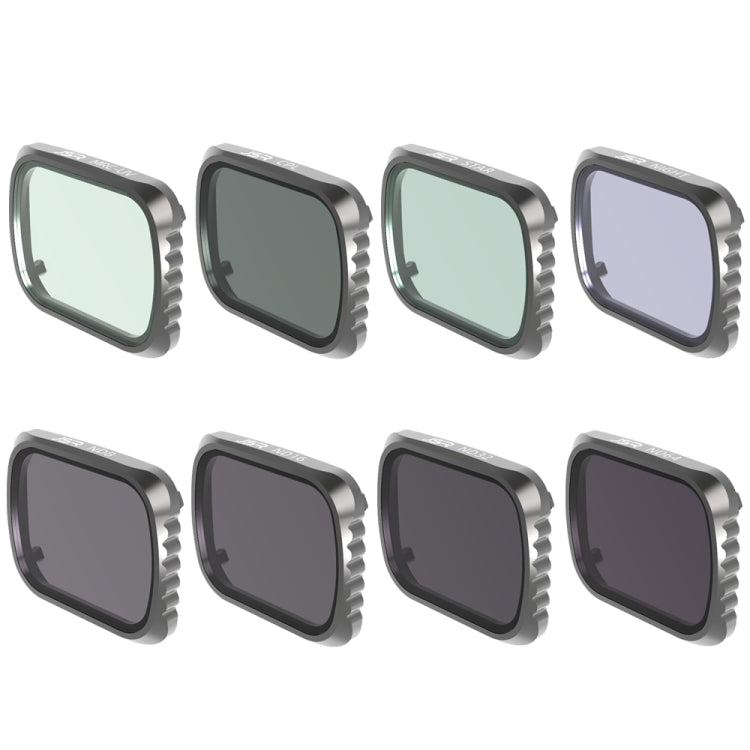 JSR KS 8 en 1 UV + CPL + ND8 + ND16 + ND32 + ND64 + STAR + Filtro de Lente NOCTURNO para DJI Air 2S, Marco de Aluminio, UV + CPL + ND8 + ND16 + ND32 + ND64 + STAR + NIGHT