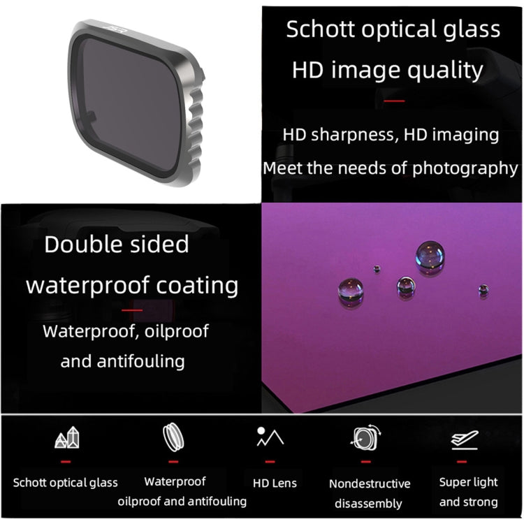 JSR KS 8 en 1 UV + CPL + ND8 + ND16 + ND32 + ND64 + STAR + Filtro de Lente NOCTURNO para DJI Air 2S, Marco de Aluminio, UV + CPL + ND8 + ND16 + ND32 + ND64 + STAR + NIGHT