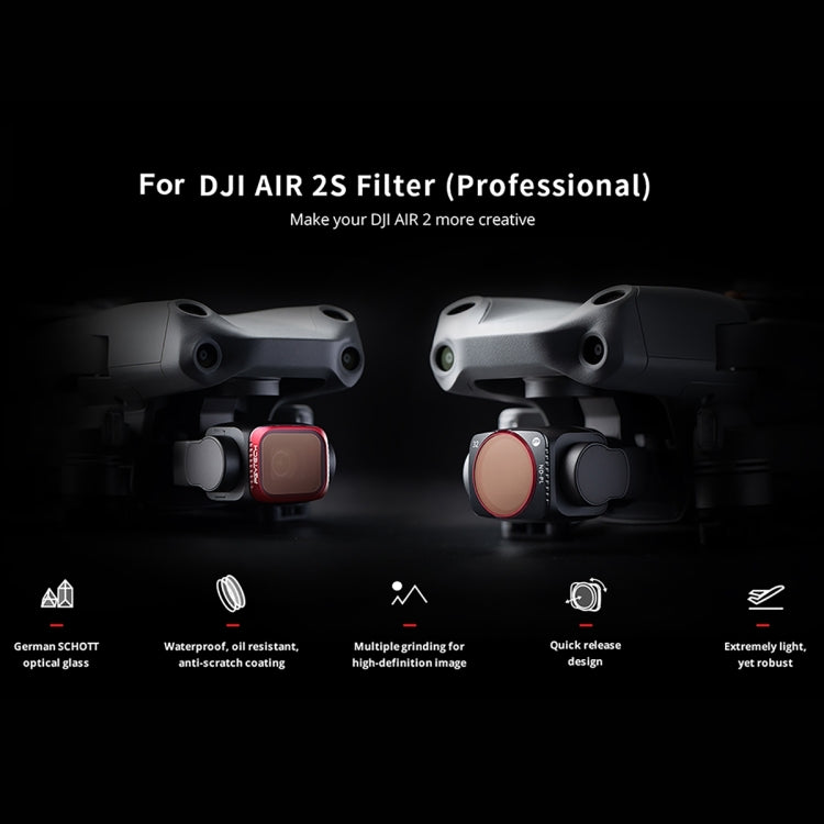 PGYTECH P-16B-065 Filtro de lente variable VND (6-9 pasos) para DJI Air 2S, VND (6-9 Stop)  Filter