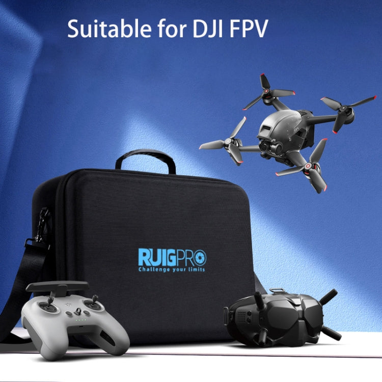 RUIGPRO para DJI FPV Caja de almacenamiento portátil de un solo hombro Bolsa de transporte de viaje, For DJI FPV