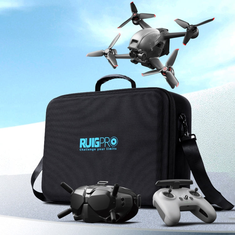 RUIGPRO para DJI FPV Caja de almacenamiento portátil de un solo hombro Bolsa de transporte de viaje, For DJI FPV