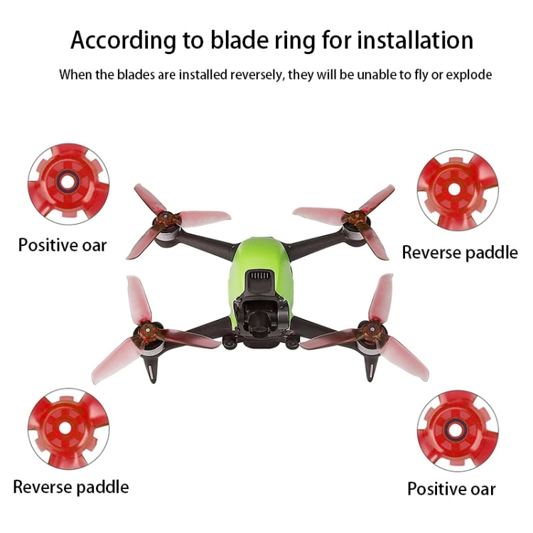 RCSTQ 2 pares de hélices de liberación rápida de color transparente para DJI FPV, For DJI FPV(Green), For DJI FPV(Blue), For DJI FPV(Red)