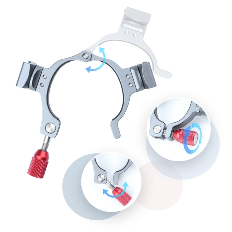 Adaptador de anillo de soporte de extensión estabilizador con base de zapata fría doble para DJI OM4 / Osmo Mobile 3, Bracket For DJI OM4