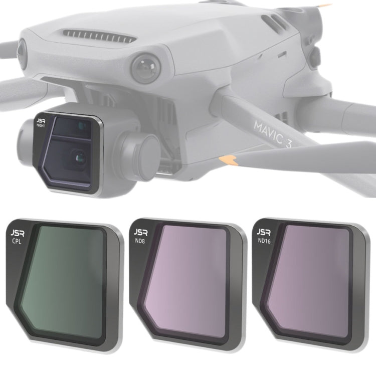 JSR Drone 3 en 1 CPL+ND8+ND16 Filtro de lente para DJI Mavic 3, CPL+ND8+ND16
