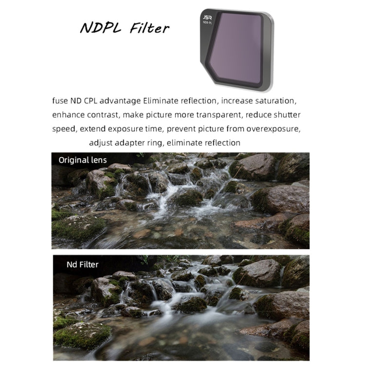 JSR Drone 4 en 1 ND8PL+ND16PL+ND32PL+ND64PL Filtro de lente para DJI Mavic 3, ND8PL+ND16PL+ND32PL+ND64PL