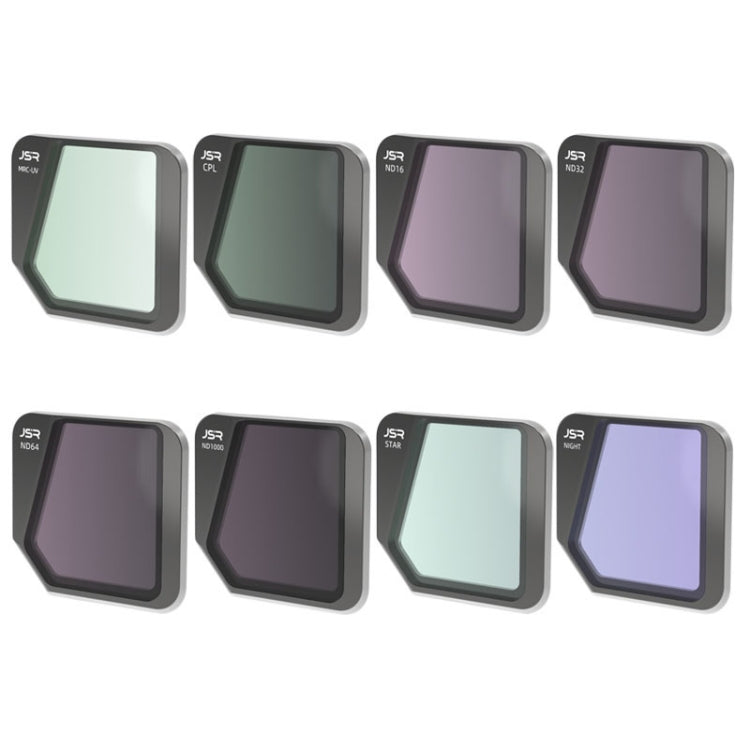 JSR Drone 8 en 1 MCUV+CPL+ND16+32+64+1000+STAR+NIGHT Filtro de lente para DJI Mavic 3, MCUV+CPL+ND16+32+64+1000+STAR+NIGHT