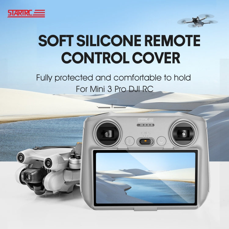 STARTRC Funda de silicona antiarañazos a prueba de golpes para control remoto DJI Mini 3 Pro, For DJI Mini 3 Pro Remote Control(Grey), For DJI Mini 3 Pro Remote Control(Black)