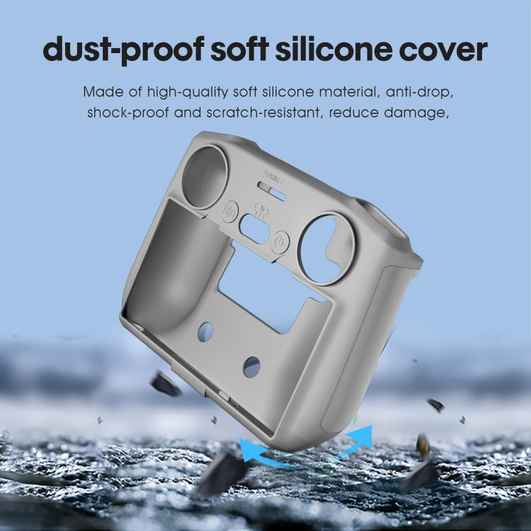 STARTRC Funda de silicona antiarañazos a prueba de golpes para control remoto DJI Mini 3 Pro, For DJI Mini 3 Pro Remote Control(Grey), For DJI Mini 3 Pro Remote Control(Black)