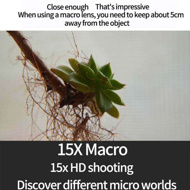 Filtro de lente macro JSR 15X para DJI Osmo Action 3, 15X Macro