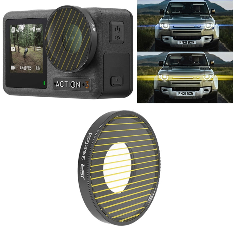 Filtro de lente de dibujo JSR Streak para DJI Osmo Action 3, Streak Gold, Streak Blue
