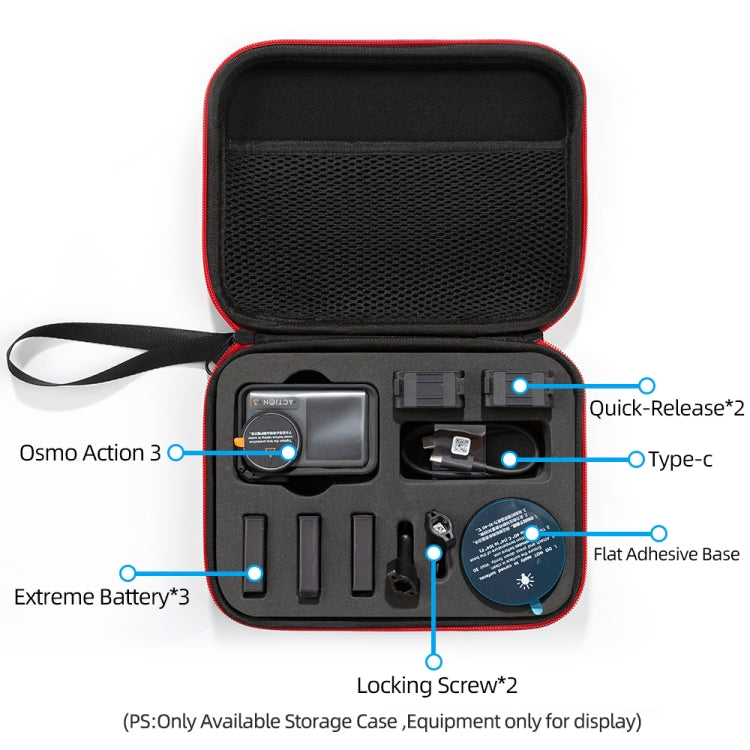Para DJI Osmo Action 3 Estuche de almacenamiento de transporte, Tamaño: 21x 16 x 6 cm, For DJI Osmo Action 3