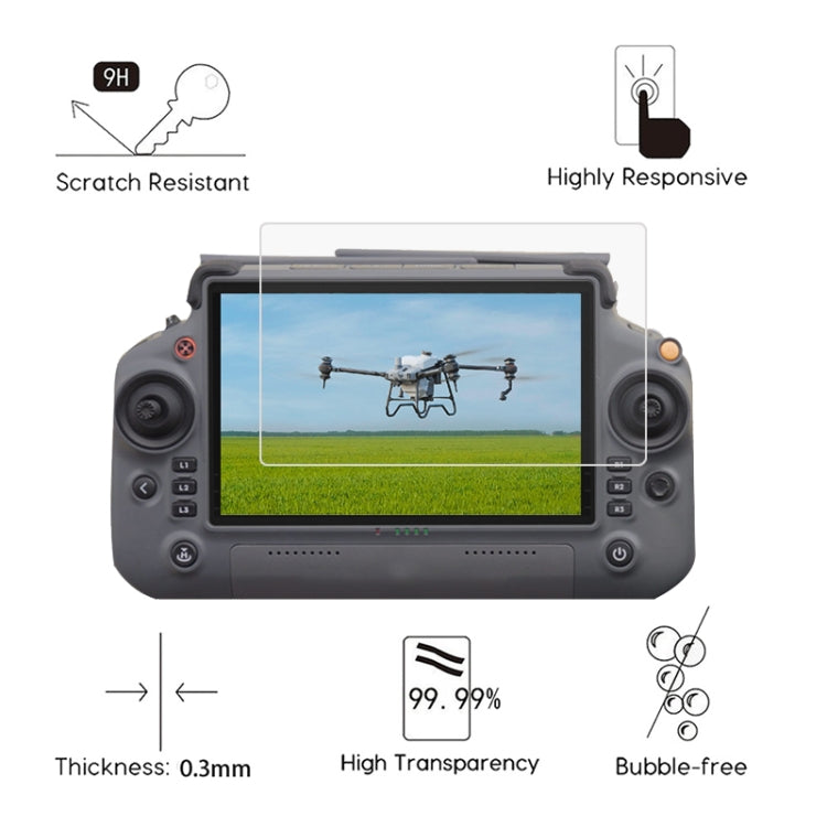 Para DJI T40 Control remoto a prueba de explosiones Vidrio templado Drone RC Película de pantalla, For DJI T40 Remote Control