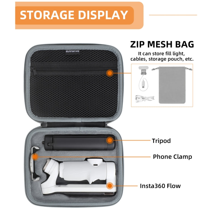 Para Insta360 Flow Gimbal Sunnylife Caja de bolsa de almacenamiento portátil, For Insta360 Flow Gimbal