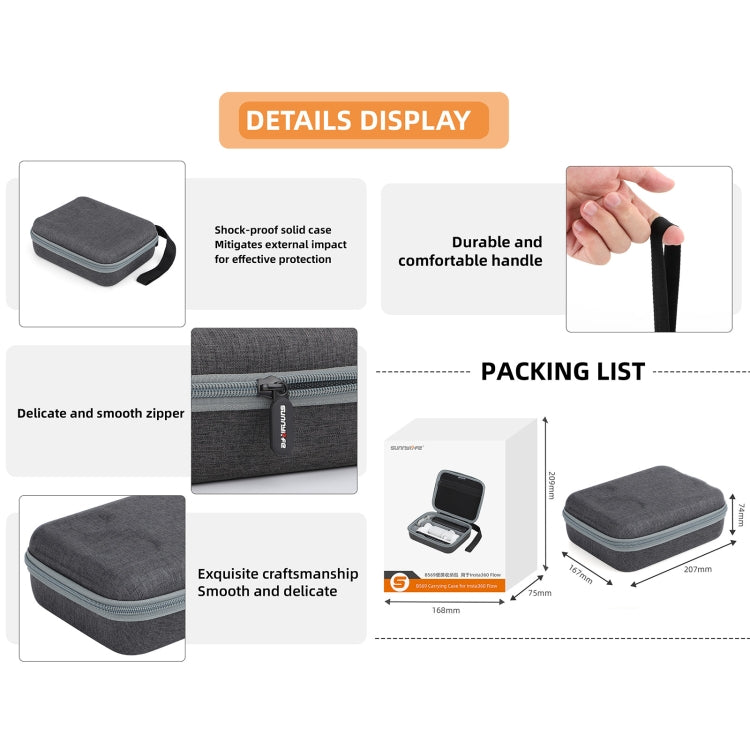Para Insta360 Flow Gimbal Sunnylife Caja de bolsa de almacenamiento portátil, For Insta360 Flow Gimbal