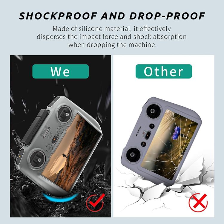 Para DJI Air 3 / RC2 Control remoto STARTRC Funda de silicona a prueba de golpes y antiarañazos, For DJI Air 3 / RC2 Remote Control