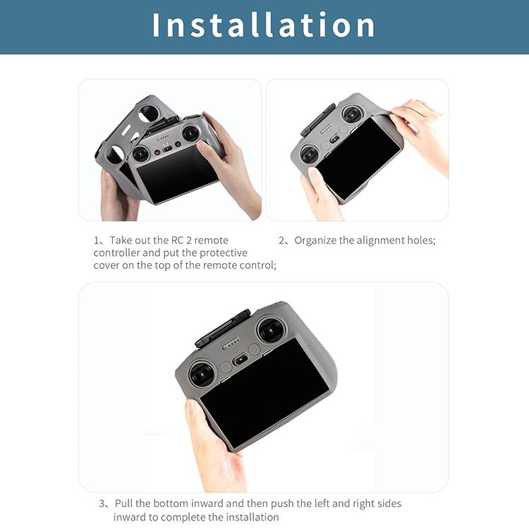 Para DJI Air 3 / RC2 Control remoto STARTRC Funda de silicona a prueba de golpes y antiarañazos, For DJI Air 3 / RC2 Remote Control