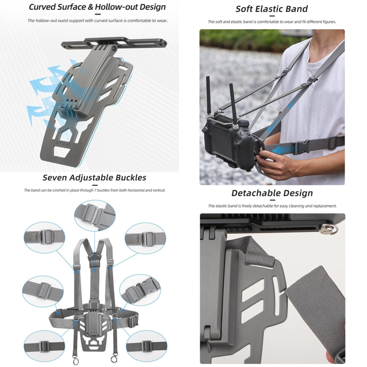 Soporte de cintura para control remoto DJI RC Plus Sunnylife con correa para el pecho, For DJI RC Plus