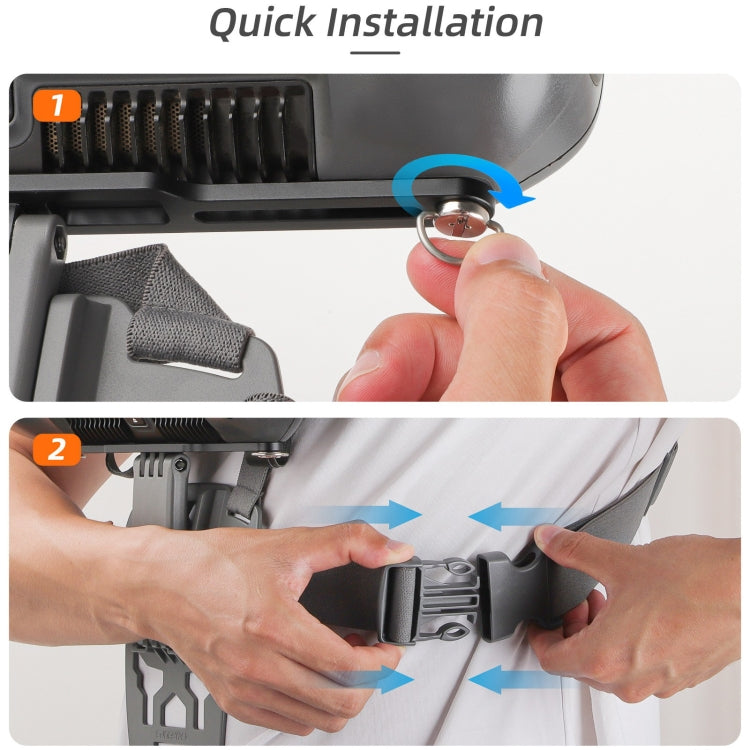 Soporte de cintura para control remoto DJI RC Plus Sunnylife con correa para el pecho, For DJI RC Plus