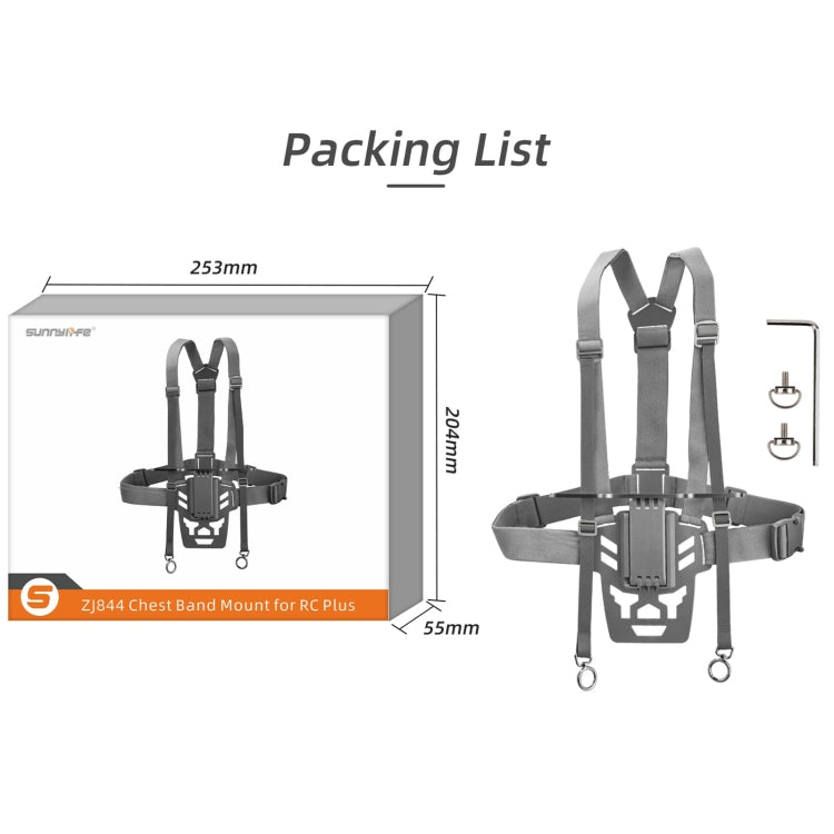 Soporte de cintura para control remoto DJI RC Plus Sunnylife con correa para el pecho, For DJI RC Plus
