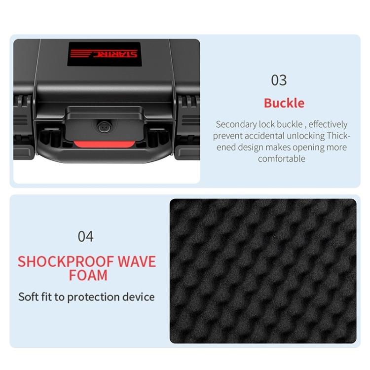 Para DJI Osmo Pocket 3 STARTRC impermeable PP Kit completo caja de almacenamiento de maleta, For DJI Osmo Pocket 3